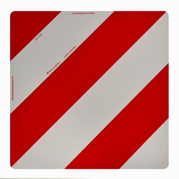 Warntafel starr, ohne Kantenschutz, Stahlblech / 423 x 423 mm