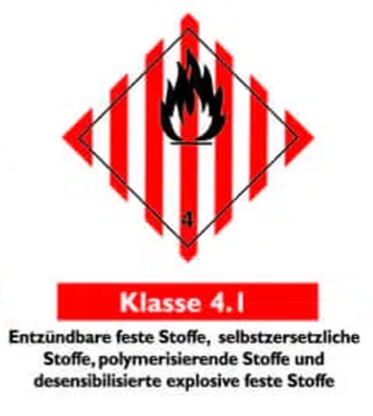 Entzündbare feste Stoffe 4.1